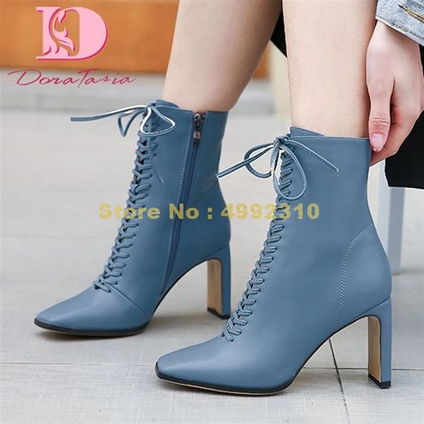 boots big size 34-43 female thick high heels ankle square toe shoelace zip women autumn shoes, Black
boots big size 34-43 female thick high heels ankle square toe shoelace zip women autumn shoes, Black