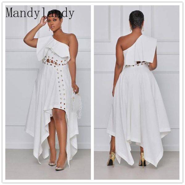 casual dresses mandylandy women's elegant hollow out irregular dress lady fashion one shoulder lace up ruffle long, Black;gray
casual dresses mandylandy women's elegant hollow out irregular dress lady fashion one shoulder lace up ruffle long, Black;gray