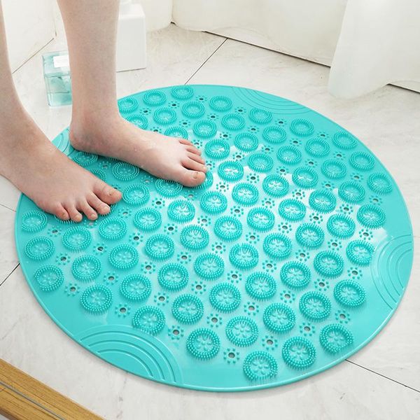 bath mats 55cm round silicone non-slip shower massage mat home el bathroom pvc drain holes suction cups floor lazy foot pad
bath mats 55cm round silicone non-slip shower massage mat home el bathroom pvc drain holes suction cups floor lazy foot pad