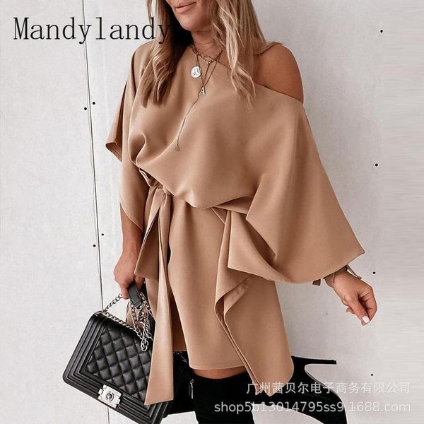 casual dresses mandylandy khaki women dress solid color lace-up slant-shoulder loose high waist long sleeve ladies party, Black;gray
casual dresses mandylandy khaki women dress solid color lace-up slant-shoulder loose high waist long sleeve ladies party, Black;gray