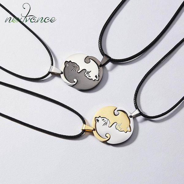 pendant necklaces nextvance stainless steel black white cat couples interlocking animal matching yin yang cats set for lover, Silver
pendant necklaces nextvance stainless steel black white cat couples interlocking animal matching yin yang cats set for lover, Silver