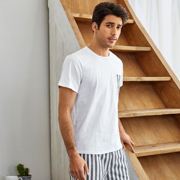 summer cotton men's home dress short sleeve shorts s-2xl large size european and american spring paja sleepwear, Black;brown
summer cotton men's home dress short sleeve shorts s-2xl large size european and american spring paja sleepwear, Black;brown