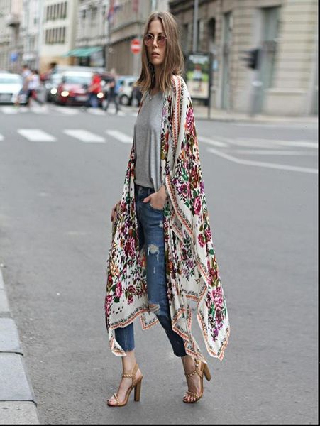 women floral print chiffon loose shawl kimono cardigan cover up shirt blouse blusas mujer de moda 2021, White
women floral print chiffon loose shawl kimono cardigan cover up shirt blouse blusas mujer de moda 2021, White