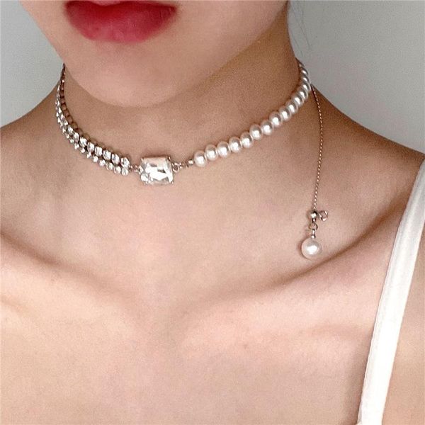 chokers korean fashion shinny crystal pearl choker neckalce collar for women girl elegant tennis chain neck necklace party jewelry, Golden;silver
chokers korean fashion shinny crystal pearl choker neckalce collar for women girl elegant tennis chain neck necklace party jewelry, Golden;silver