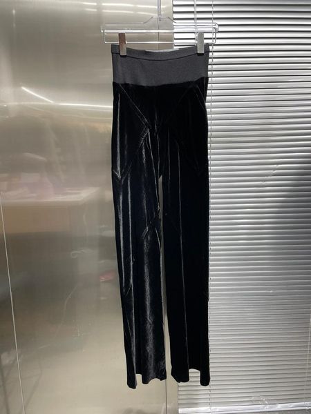 women's pants & capris ribbon splicing silk velvet wide-legged of fund 2021 autumn winters 1009, Black;white
women's pants & capris ribbon splicing silk velvet wide-legged of fund 2021 autumn winters 1009, Black;white
