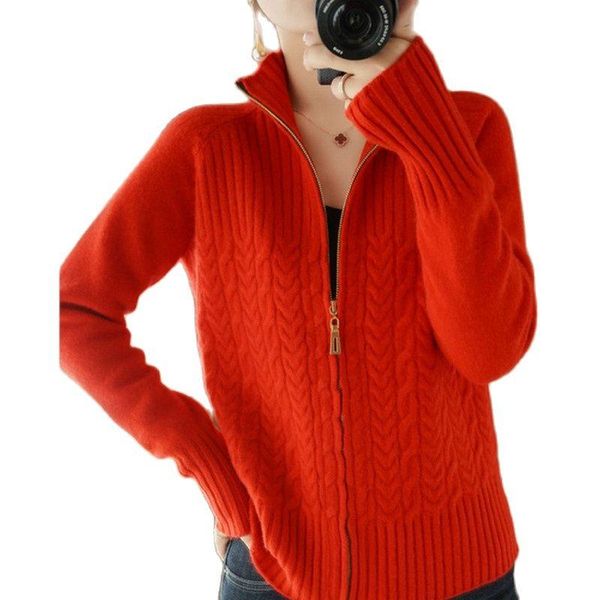 women's knits & tees sweater women 2021 cardigan female zip-up turtleneck jacket loose twist floral casual jumper s-6xl, White
women's knits & tees sweater women 2021 cardigan female zip-up turtleneck jacket loose twist floral casual jumper s-6xl, White
