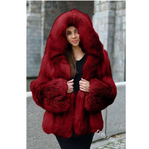 women's fur & faux fashion hooded coat women thick warm loose winter plus size, Black
women's fur & faux fashion hooded coat women thick warm loose winter plus size, Black