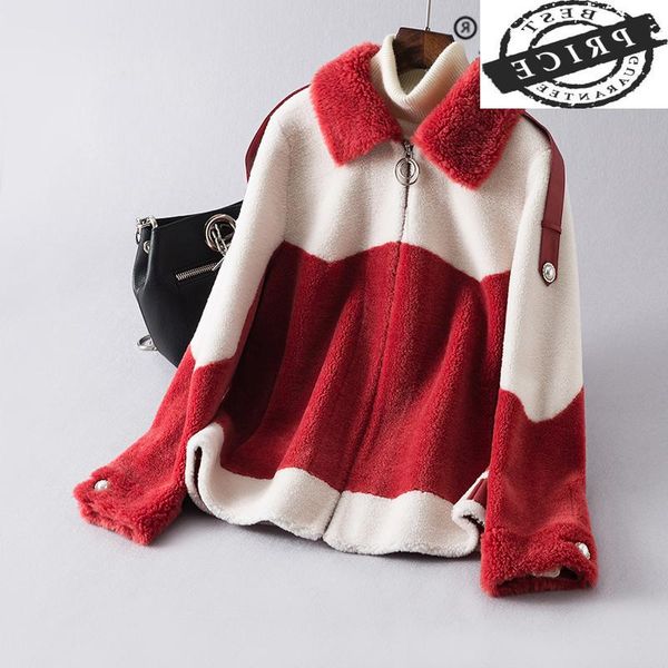 women's fur & faux winter real coat women clothes 2021 korean warm sheep shearing jacket female elegant slim wool overcoat hiver jlj202, Black
women's fur & faux winter real coat women clothes 2021 korean warm sheep shearing jacket female elegant slim wool overcoat hiver jlj202, Black