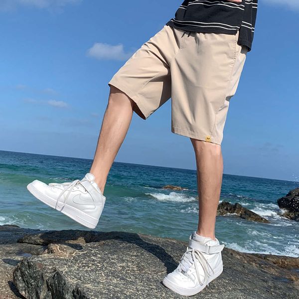 men's shorts summer ice thin pants loose sports capris casual breeches beach, White;black
men's shorts summer ice thin pants loose sports capris casual breeches beach, White;black