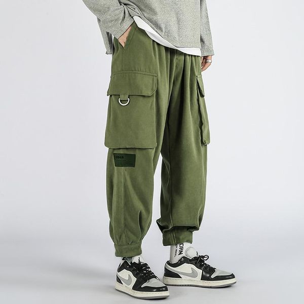 men's pants spring brand overalls all-match casual simple loose straight-leg big pockets cotton drawstring trousers, Black
men's pants spring brand overalls all-match casual simple loose straight-leg big pockets cotton drawstring trousers, Black