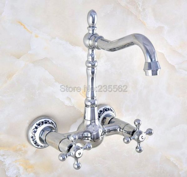 bathroom sink faucets polished chrome brass dual cross handles wall mounted kitchen faucet swivel spout mixer tap lnf580
bathroom sink faucets polished chrome brass dual cross handles wall mounted kitchen faucet swivel spout mixer tap lnf580