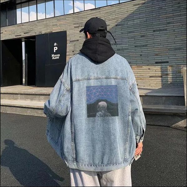 men's jackets godlikeu mens jeans jacket vintage print fashion denim casual coat spring autumn outwear, Black;brown
men's jackets godlikeu mens jeans jacket vintage print fashion denim casual coat spring autumn outwear, Black;brown