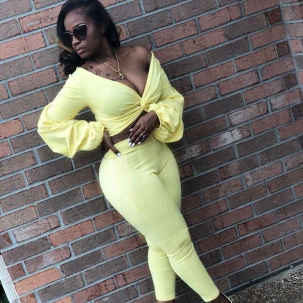 off the shoulder two female ensembles v neck full sleeve harvest and skinny pants suit fall fashion high street matching set p0x5, Gray
off the shoulder two female ensembles v neck full sleeve harvest and skinny pants suit fall fashion high street matching set p0x5, Gray