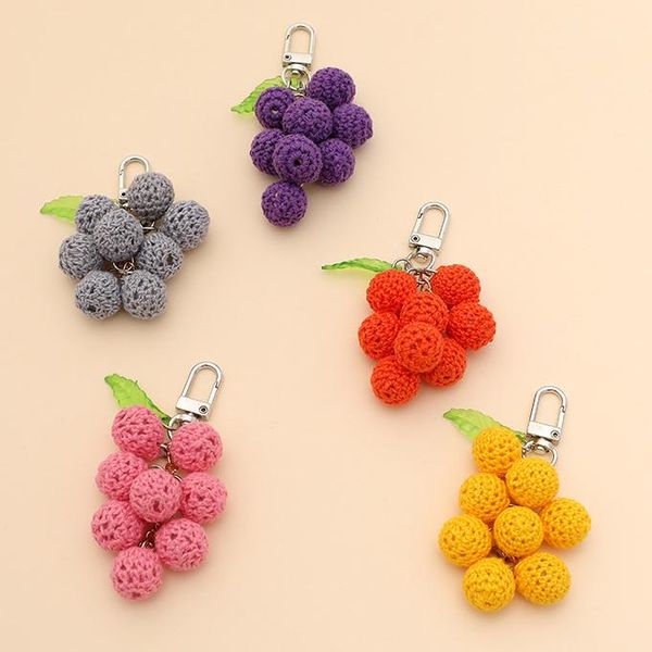 keychains knitted wool grape keychain airpods protective cover charm small ball key chain cute bag pendant accessories ring girl gifts, Silver
keychains knitted wool grape keychain airpods protective cover charm small ball key chain cute bag pendant accessories ring girl gifts, Silver