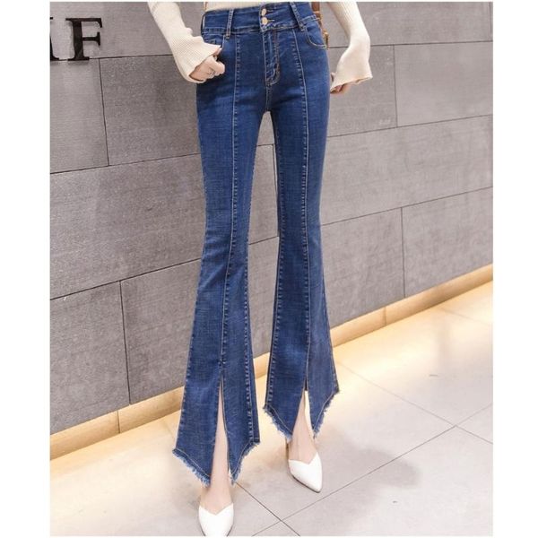 women's jeans flare pants tassel split skinny vintage denim slim elastic trousers korean style fashion ladies plus size, Blue
women's jeans flare pants tassel split skinny vintage denim slim elastic trousers korean style fashion ladies plus size, Blue