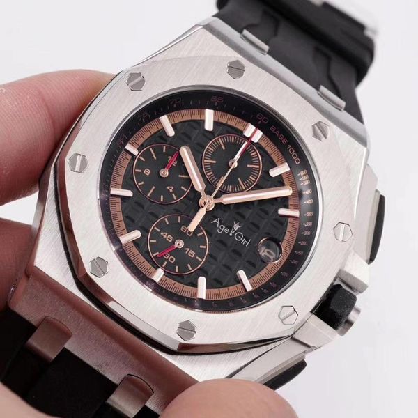 wristwatches classic men watches chronograph sapphire stainless steel black rubber rose gold silver luminous satch dial, Slivery;brown
wristwatches classic men watches chronograph sapphire stainless steel black rubber rose gold silver luminous satch dial, Slivery;brown