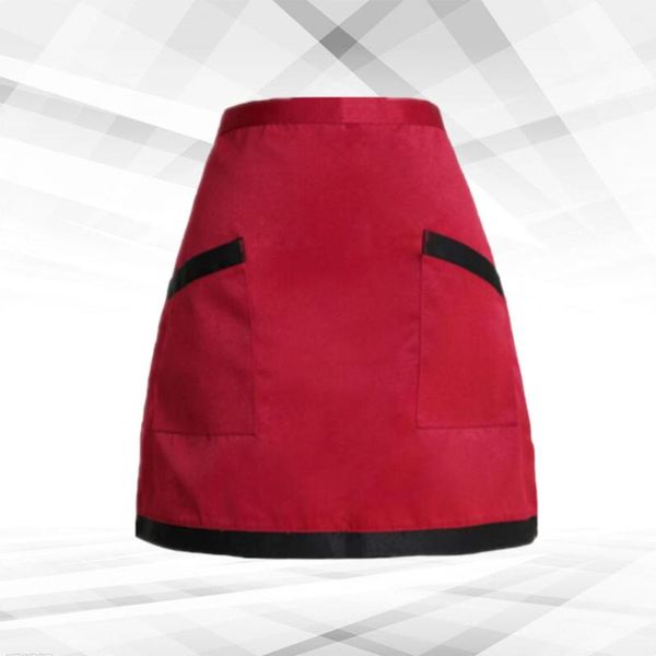 half-length working apron waist apron short serving aprons with pockets waiter workwear size(red and black rim )
half-length working apron waist apron short serving aprons with pockets waiter workwear size(red and black rim )