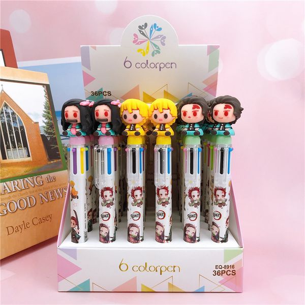 killing ghost blade sile doll prs 6-color ball point pen creative student prize gift hand account marking, Blue;orange
killing ghost blade sile doll prs 6-color ball point pen creative student prize gift hand account marking, Blue;orange