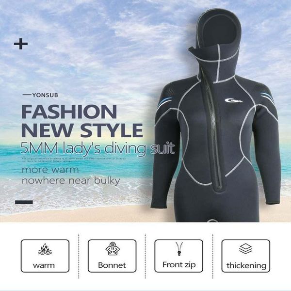 women's 5mm diving suit thickened hooded winter swimming warm clothes cold-proof anti-skid snorkeling bodysuit surfing suit
women's 5mm diving suit thickened hooded winter swimming warm clothes cold-proof anti-skid snorkeling bodysuit surfing suit