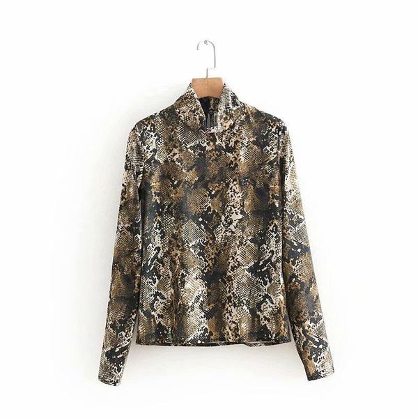 women's blouses & shirts asds women chic snake print blouse animal pattern turtleneck long sleeves vintage female casual blusas wtx549, White
women's blouses & shirts asds women chic snake print blouse animal pattern turtleneck long sleeves vintage female casual blusas wtx549, White