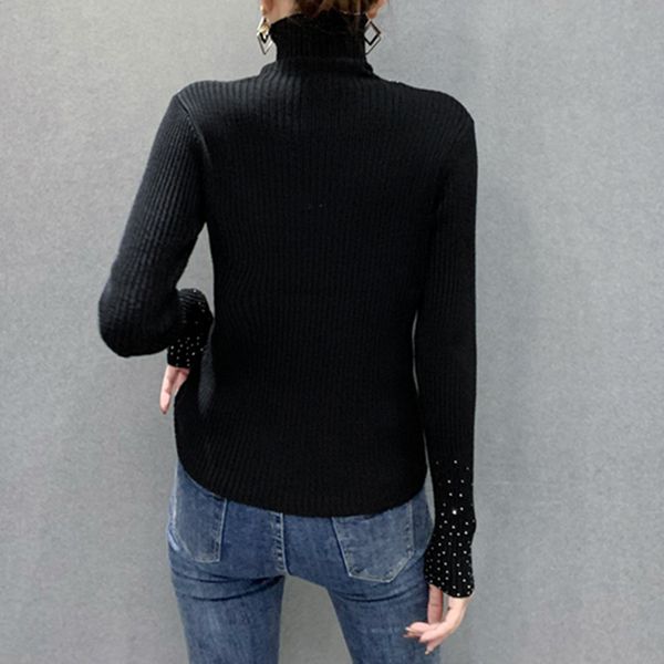 fall winter european clothes knitted turtleneck thick sweater girls fashion shiny dimaonds women pullover 2021 new t0d701a j3g5, White;black
fall winter european clothes knitted turtleneck thick sweater girls fashion shiny dimaonds women pullover 2021 new t0d701a j3g5, White;black