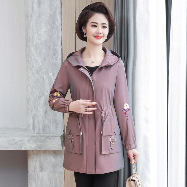 women's trench coats female windbreaker 2021 spring autumn hooded zipper coat middle-aged mother long overcoat loose casual plus size, Tan;black
women's trench coats female windbreaker 2021 spring autumn hooded zipper coat middle-aged mother long overcoat loose casual plus size, Tan;black