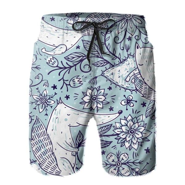 men's shorts mens swimming swimwear cute foxes and fantasy floral men trunks swimsuit man beach wear short pants bermuda boardshorts, White;black
men's shorts mens swimming swimwear cute foxes and fantasy floral men trunks swimsuit man beach wear short pants bermuda boardshorts, White;black