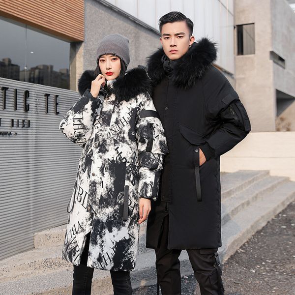 2021 new mid knee length winter couple parka trendy korean slim fit thickened down et for men, Black
2021 new mid knee length winter couple parka trendy korean slim fit thickened down et for men, Black