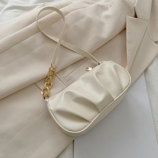 new baguette bag and purse pure color chain fashion folds pu leather handbags ladies shoulder messenger bags for women 2021
new baguette bag and purse pure color chain fashion folds pu leather handbags ladies shoulder messenger bags for women 2021