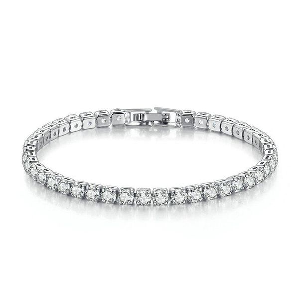 link, chain 4mm cubic zirconia tennis bracelet for women silver color bracelets, Black
link, chain 4mm cubic zirconia tennis bracelet for women silver color bracelets, Black