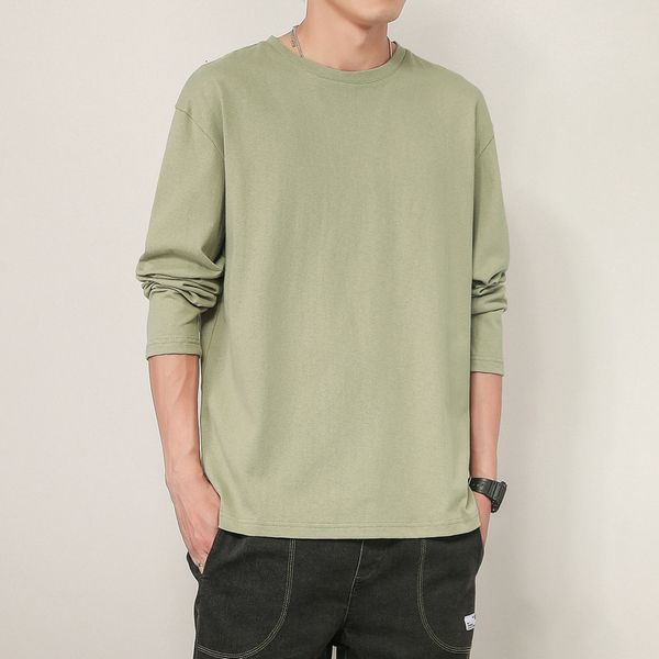 our seasons 2021 long sleeve men's new round neck t-shirt and loose clothes trend casual bottom coat, White;black
our seasons 2021 long sleeve men's new round neck t-shirt and loose clothes trend casual bottom coat, White;black