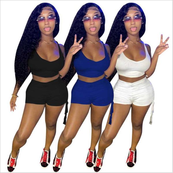 women's tracksuits summer solid 2 pieces crop and shorts set female slim two matching, Gray
women's tracksuits summer solid 2 pieces crop and shorts set female slim two matching, Gray