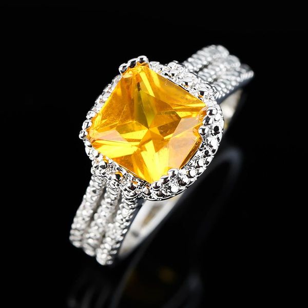 cluster rings luxury yellow zirconia ring for women charming geometric square stone silver color engagement female wedding band gift, Golden;silver
cluster rings luxury yellow zirconia ring for women charming geometric square stone silver color engagement female wedding band gift, Golden;silver