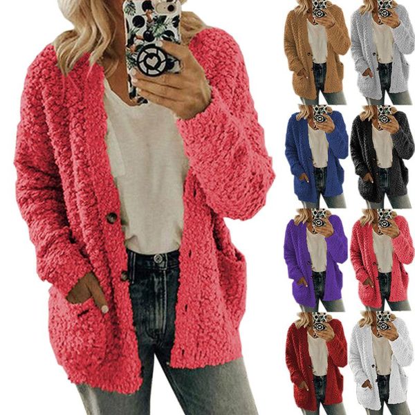 autumn and winter woolen woolen coat plus size blouse women 1pcs, Black 
autumn and winter woolen woolen coat plus size blouse women 1pcs, Black