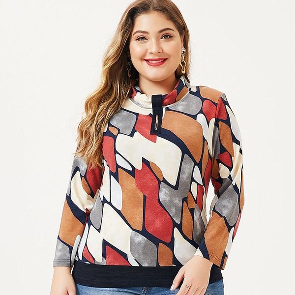 women's t-shirt 2021 autumn mom clothes long sleeve stand-up collar fashion ladies vintage elegant plus size womens printed, White
women's t-shirt 2021 autumn mom clothes long sleeve stand-up collar fashion ladies vintage elegant plus size womens printed, White