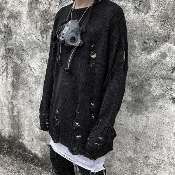 fashion sweater gaojiechao brand dark black perforated men's mourning beggar punk hip hop loose long sleeve t-shirt, White;black
fashion sweater gaojiechao brand dark black perforated men's mourning beggar punk hip hop loose long sleeve t-shirt, White;black