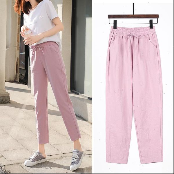 casual pants for women cotton linen solid elastic waist candy colors harem trousers soft for female ladys s xxl, Black;white
casual pants for women cotton linen solid elastic waist candy colors harem trousers soft for female ladys s xxl, Black;white