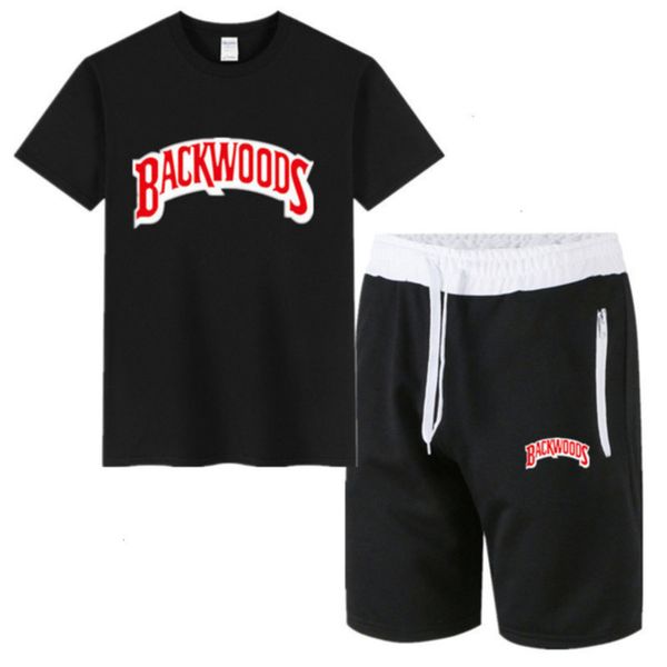 short backwoods men's leisure sleeve sports coat summer fitness pants 5-point shorts + t-shirt set, Gray 
short backwoods men's leisure sleeve sports coat summer fitness pants 5-point shorts + t-shirt set, Gray