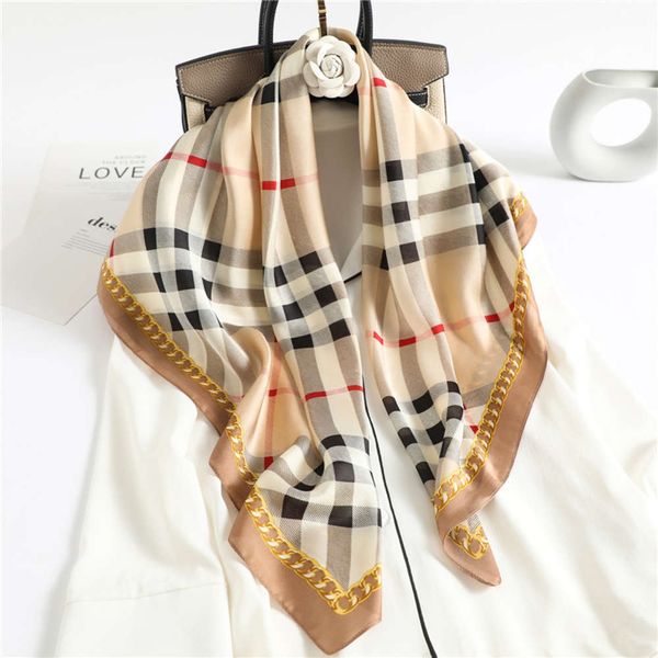 temperament celebrity women's imitation silk large square british style sub shawl travel sunscreen decorative scarf, Blue;black
temperament celebrity women's imitation silk large square british style sub shawl travel sunscreen decorative scarf, Blue;black