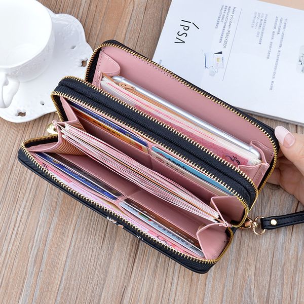 2021 new fashion long women wallet ladies double zipper clutch bag flower print large capacity purses with phone bag card holder, Red;black
2021 new fashion long women wallet ladies double zipper clutch bag flower print large capacity purses with phone bag card holder, Red;black