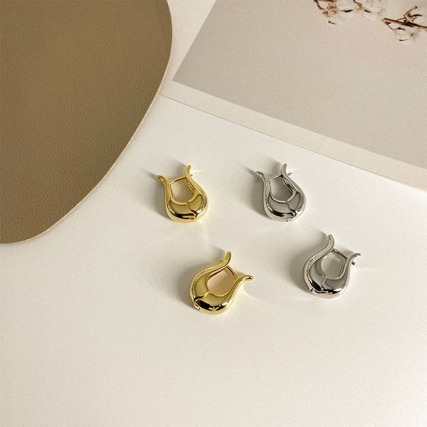 metal earrings french exquisite elegant small temperament versatile ear clip net red, Silver 
metal earrings french exquisite elegant small temperament versatile ear clip net red, Silver