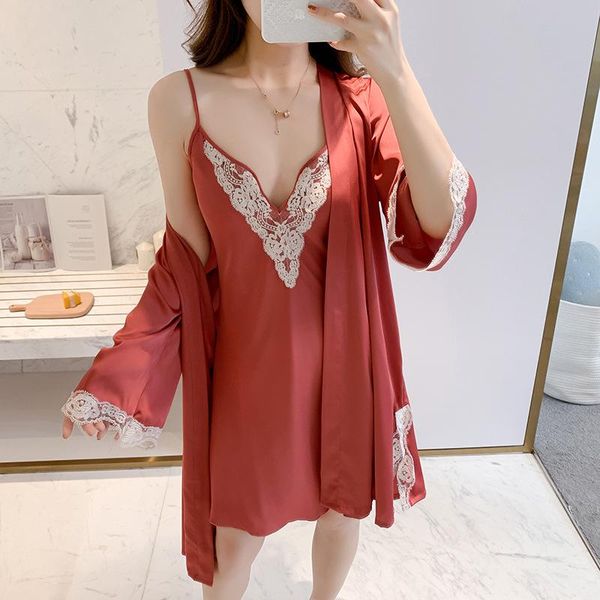 women's sleepwear casual orange nightwear intimate lingerie kimono robe 2pcs sleep set arrival satin bathrobe homewear, Black;red
women's sleepwear casual orange nightwear intimate lingerie kimono robe 2pcs sleep set arrival satin bathrobe homewear, Black;red
