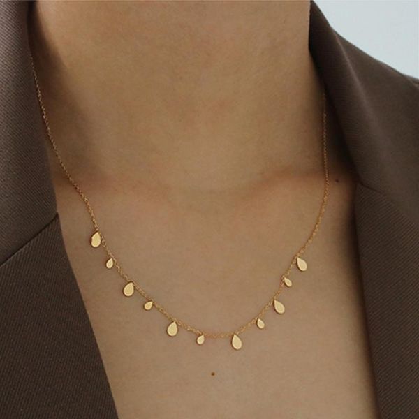 pendant necklaces korean ins simple fashion irregular waterdrop tassel gold color metal necklace for women temperament jewelry, Silver
pendant necklaces korean ins simple fashion irregular waterdrop tassel gold color metal necklace for women temperament jewelry, Silver