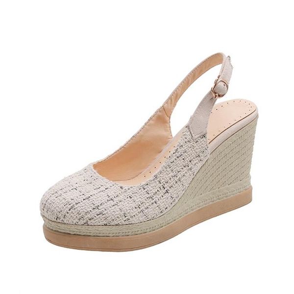 sandalias mujer 2021 women sandals summer simple retro style wedge high heel pumps shoes zapatos de mujer size 33-44 20-57, Black
sandalias mujer 2021 women sandals summer simple retro style wedge high heel pumps shoes zapatos de mujer size 33-44 20-57, Black