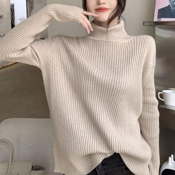 women's sweaters 2021 autumn winter loose turtleneck pullover basic warm sweater for women korean soft knitted solid fashion blouse, White;black
women's sweaters 2021 autumn winter loose turtleneck pullover basic warm sweater for women korean soft knitted solid fashion blouse, White;black