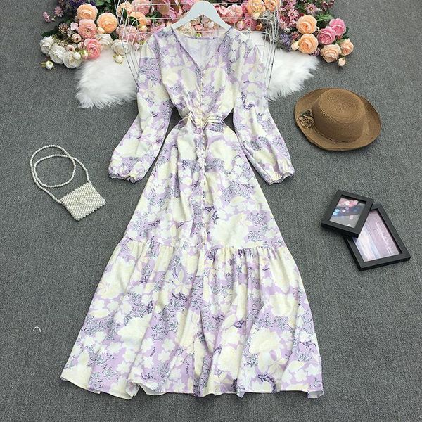 casual dresses ftlzz spring autumn women vintage v-neck print puff sleeve female elegant floral single breasted high waist a-line dress, Black;gray
casual dresses ftlzz spring autumn women vintage v-neck print puff sleeve female elegant floral single breasted high waist a-line dress, Black;gray