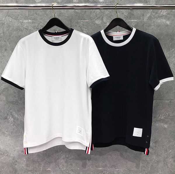 men's t-shirts 2021 fashion brand t-shirt o-neck patchwork short-sleeved men women cotton couple solid summer casual clothing, White;black
men's t-shirts 2021 fashion brand t-shirt o-neck patchwork short-sleeved men women cotton couple solid summer casual clothing, White;black