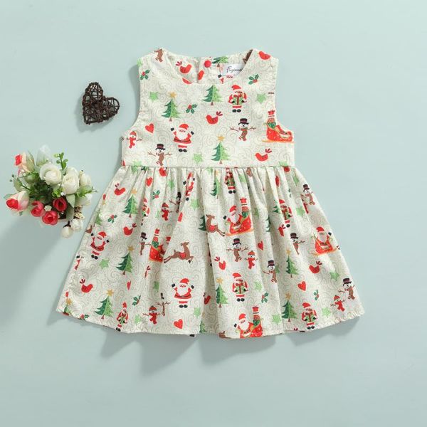 girl's dresses christmas girls breathable sweet tree santa claus elk printing sleeveless dress round collar princess skirt 2-6y, Red;yellow
girl's dresses christmas girls breathable sweet tree santa claus elk printing sleeveless dress round collar princess skirt 2-6y, Red;yellow