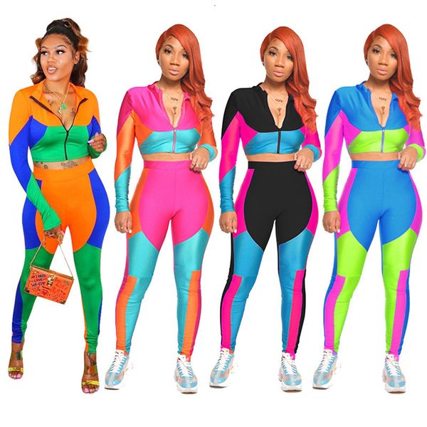 2021 women 2 piece zipper up pencil pants patchwork color bodycon outfit jogger matching set mejor wholesale dropshpping new 0f2a, Gray
2021 women 2 piece zipper up pencil pants patchwork color bodycon outfit jogger matching set mejor wholesale dropshpping new 0f2a, Gray