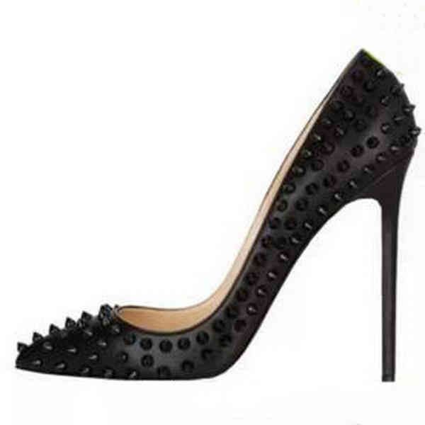 red 2017 fashion bottom shoes arrival high heels dress/party super stiletto heel rivets pumps size eu 34 to 42, Black
red 2017 fashion bottom shoes arrival high heels dress/party super stiletto heel rivets pumps size eu 34 to 42, Black